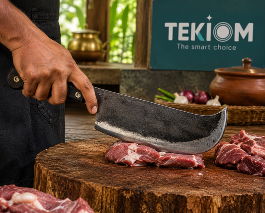TEKIOM Meat Chopper Knife (Heavy Duty) – Handmade Raw Leaf Spring | ഇറച്ചിക്കത്തി