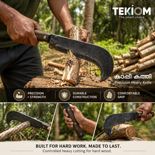 Precision Heavy Knife (കാപ്പി കത്തി) – Controlled Urukku Steel