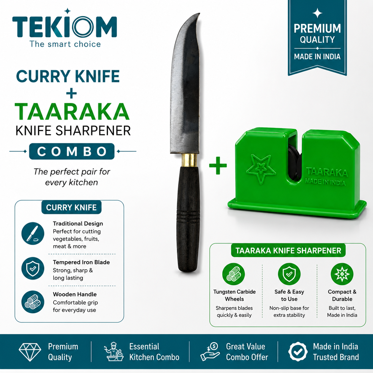 Curry Knif-Sharpener Combo