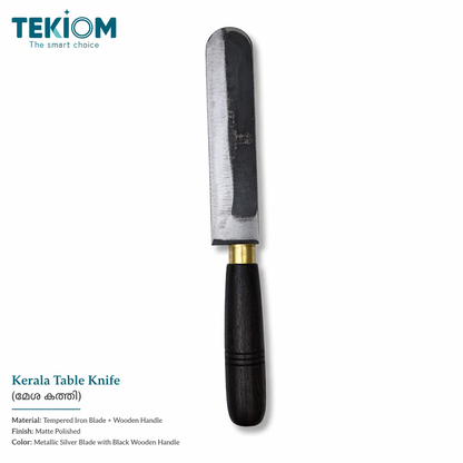 Traditional Kerala Table Knife (മേശ കത്തി) – Tempered Iron Blade