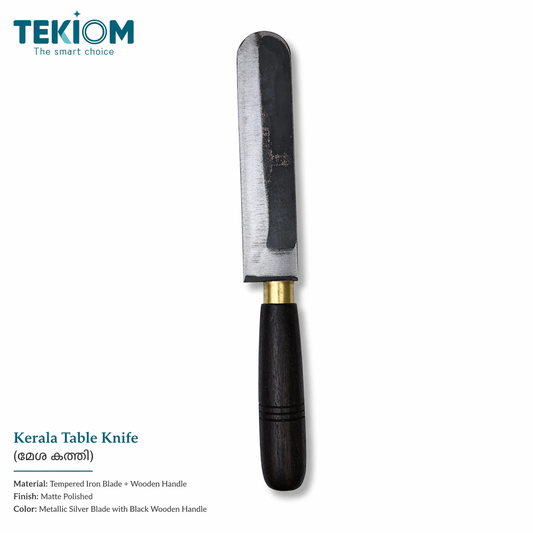 Traditional Kerala Table Knife (മേശ കത്തി) – Tempered Iron Blade