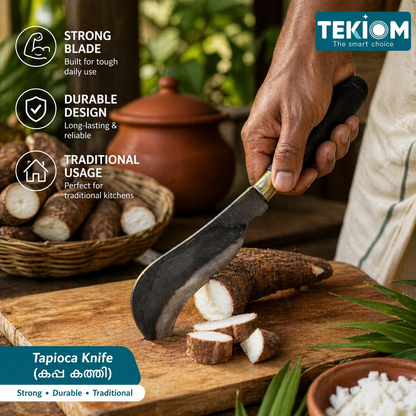 Tapioca Knife (കപ്പ കത്തി) – Strong Tempered Blade