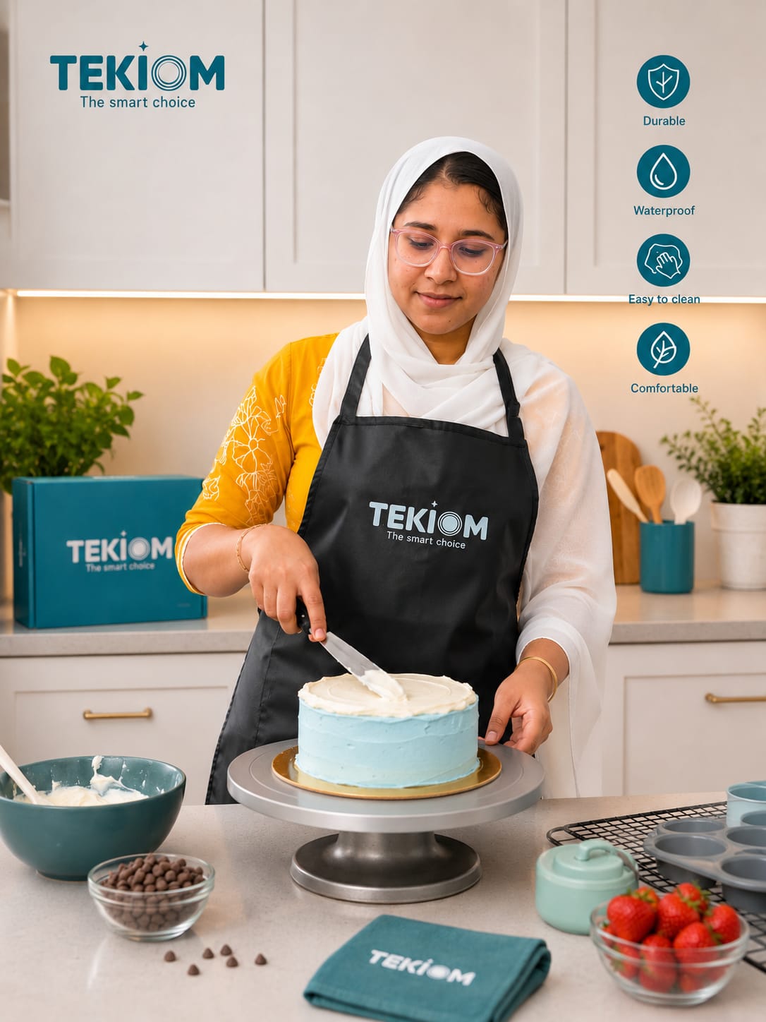 TEKIOM Kitchen Apron – Premium Rexine Apron