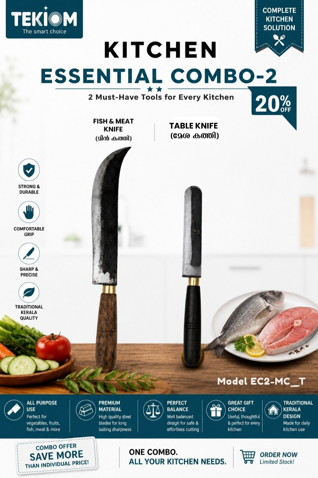 TEKIOM Kitchen Knife Combo-2