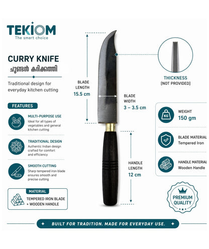 Traditional Kerala Curry Knife (ചുണ്ടൻ കറിക്കത്തി) – Multi-purpose
