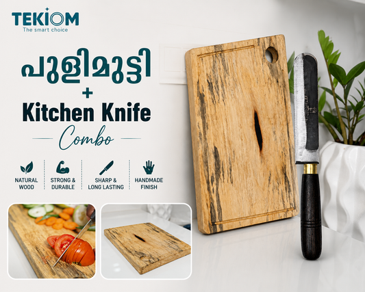 Cutting board knife combo